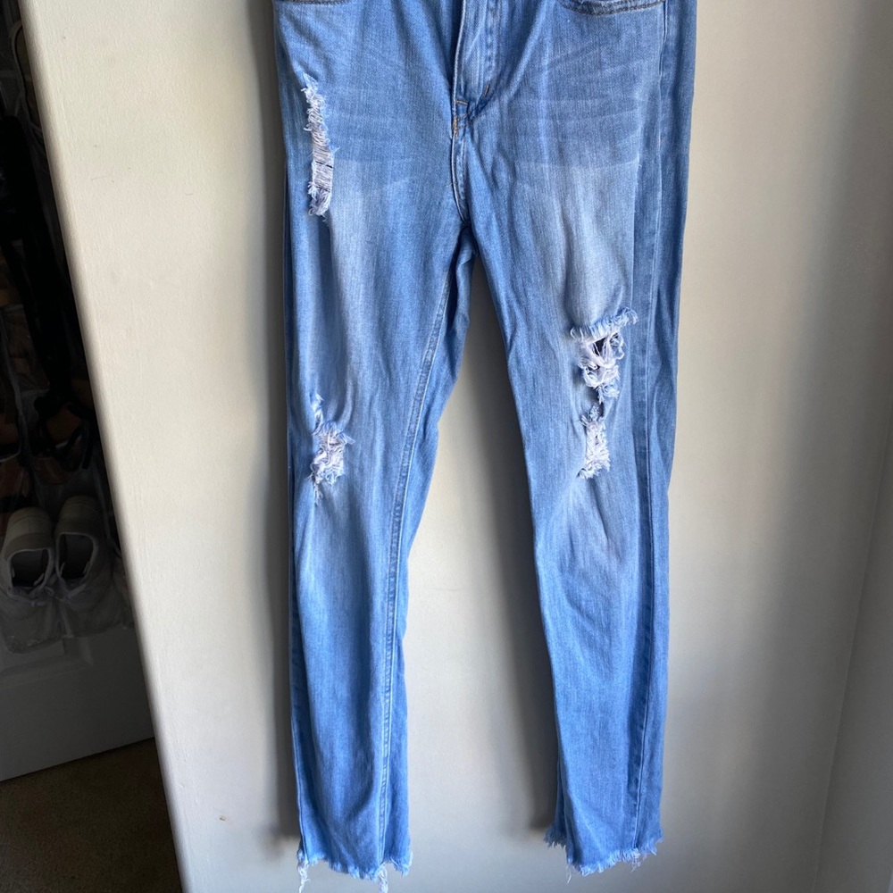 Distressed jeans